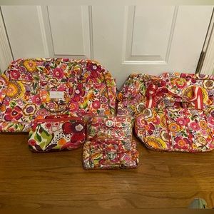 6pc Vera Bradley Clementine Travel Set